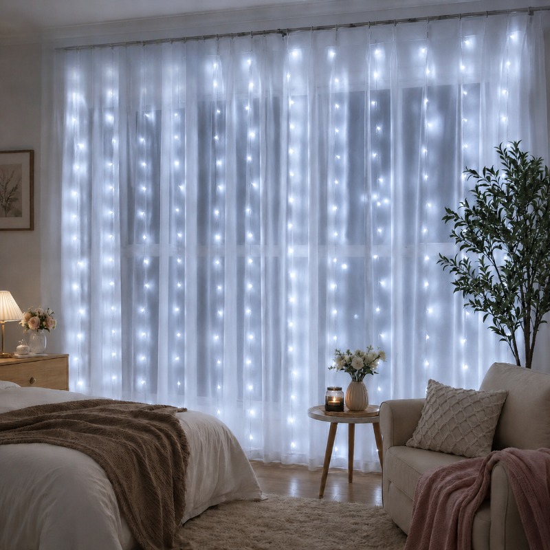 Led Fairy String Lights - Светодиодная гирлянда-занавес длиной 3/4/6 м с