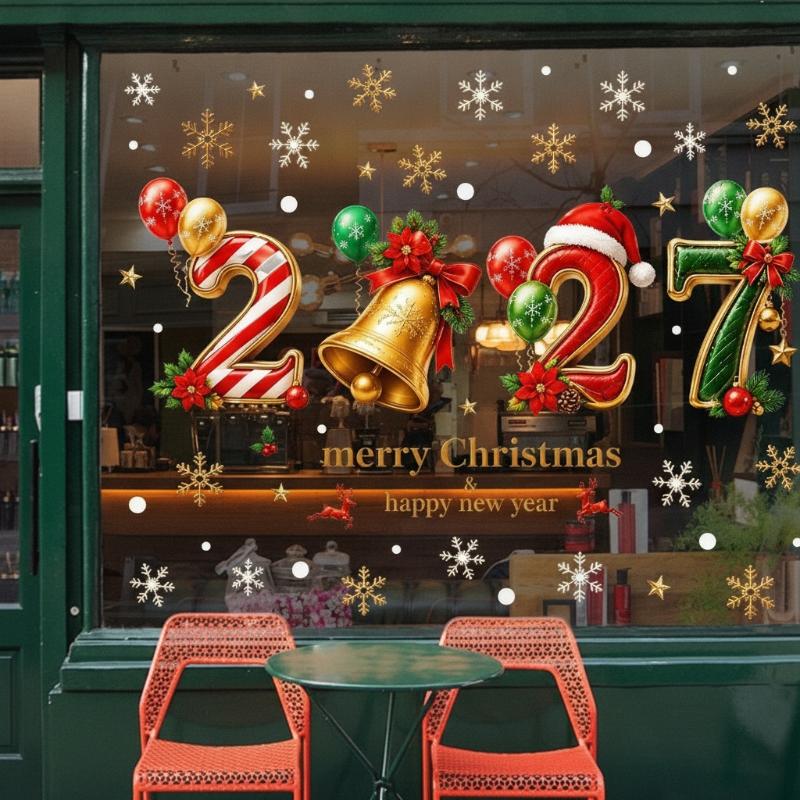 Snowflake Window Decal - Новогодние рождественские статические наклейки на окна
