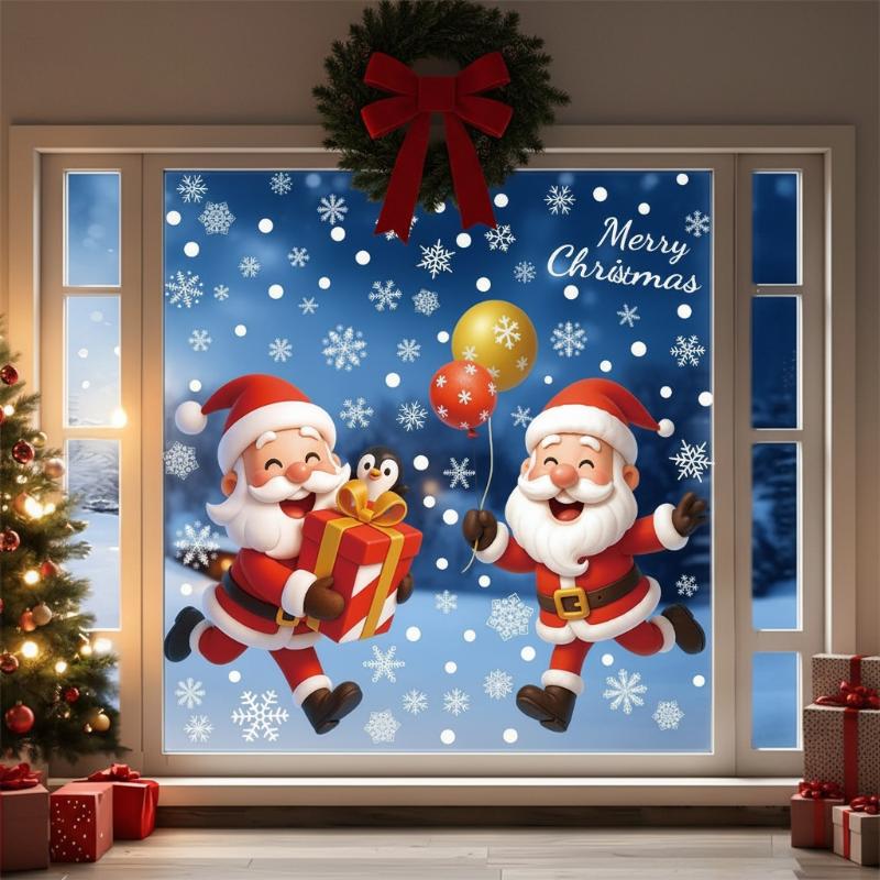 Рождественские статичные накле – обзор и цена Snowflake Window Decal