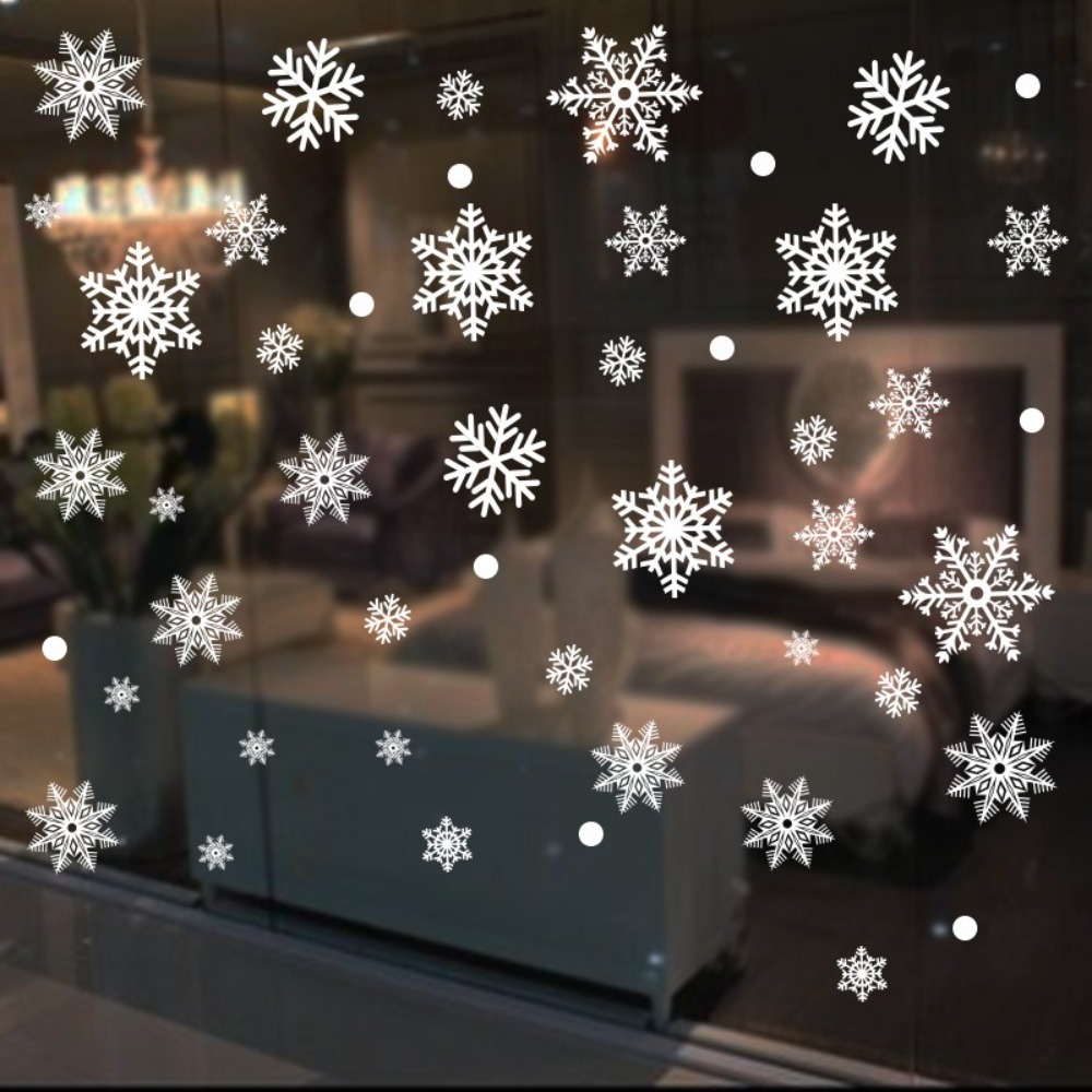 30 шт. ПВХ-наклейки «Рождестве – обзор и цена Snowflake Window Decal