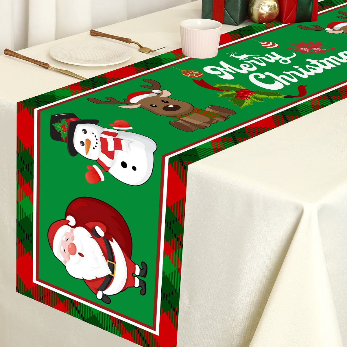 Рождественский Санта-Клаус, По – обзор и цена Christmas Table Runner