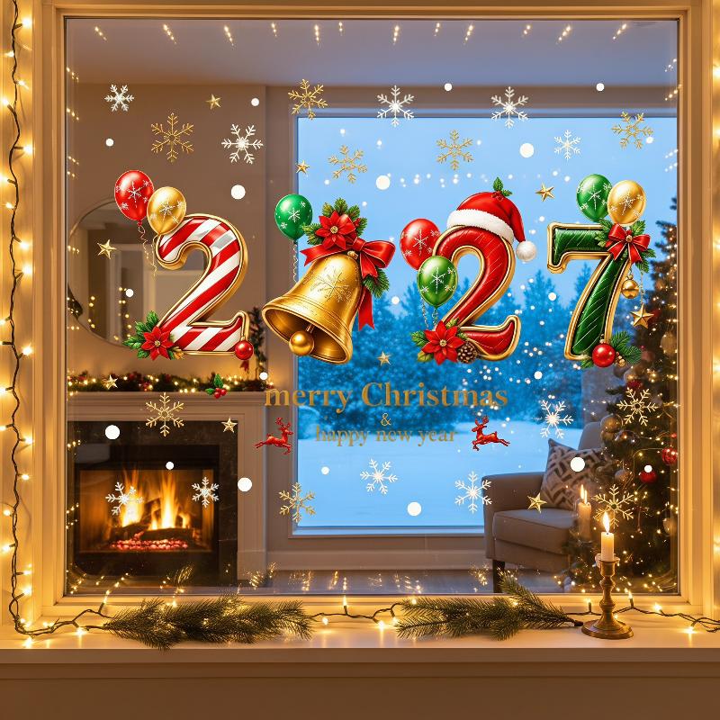 Новогодние рождественские стат – обзор и цена Snowflake Window Decal
